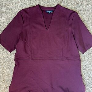 Lands' End Deep Purple V-Neck Blouse